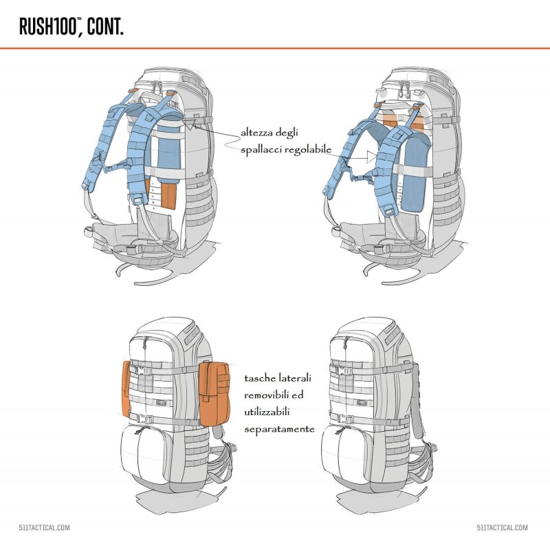 5.11 Tactical zaino Rush100 (56555) | Italia | Perugia | campeggio | Rush 100 | escursione | trekking | montagna | viaggio
