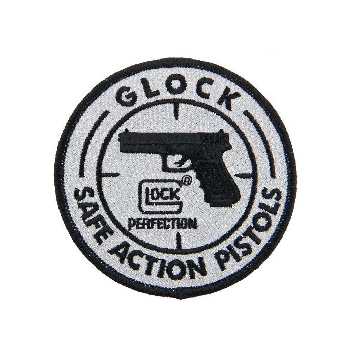Patch ricamata Glock | senza velcro | ricamabile | armeria | Perugia | PUNTOZERO | Italia | gadget originale