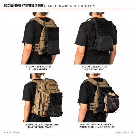 5.11 Tactical PC Hydratation Carrier (56665) | vescica | sacca idratazione | idrica | Italia | Trekking | Outdoor