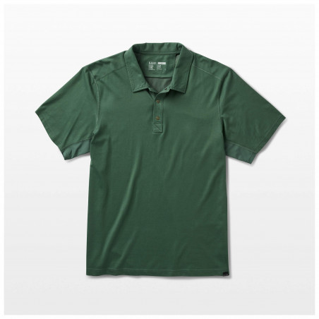 5.11 Tactical Archer Crest Polo a manica corta. Vista frontale, colore blu. Stile casual classico.