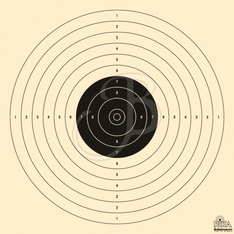 Edelmann 2000N bersagli pistola 17x17 (250 pz) | 630942 | poligono | sagoma | bersaglio